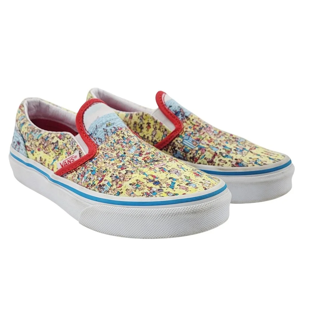 Vans Classic Slip-On Wheres Waldo Beach (Kids) - Size‎ 13